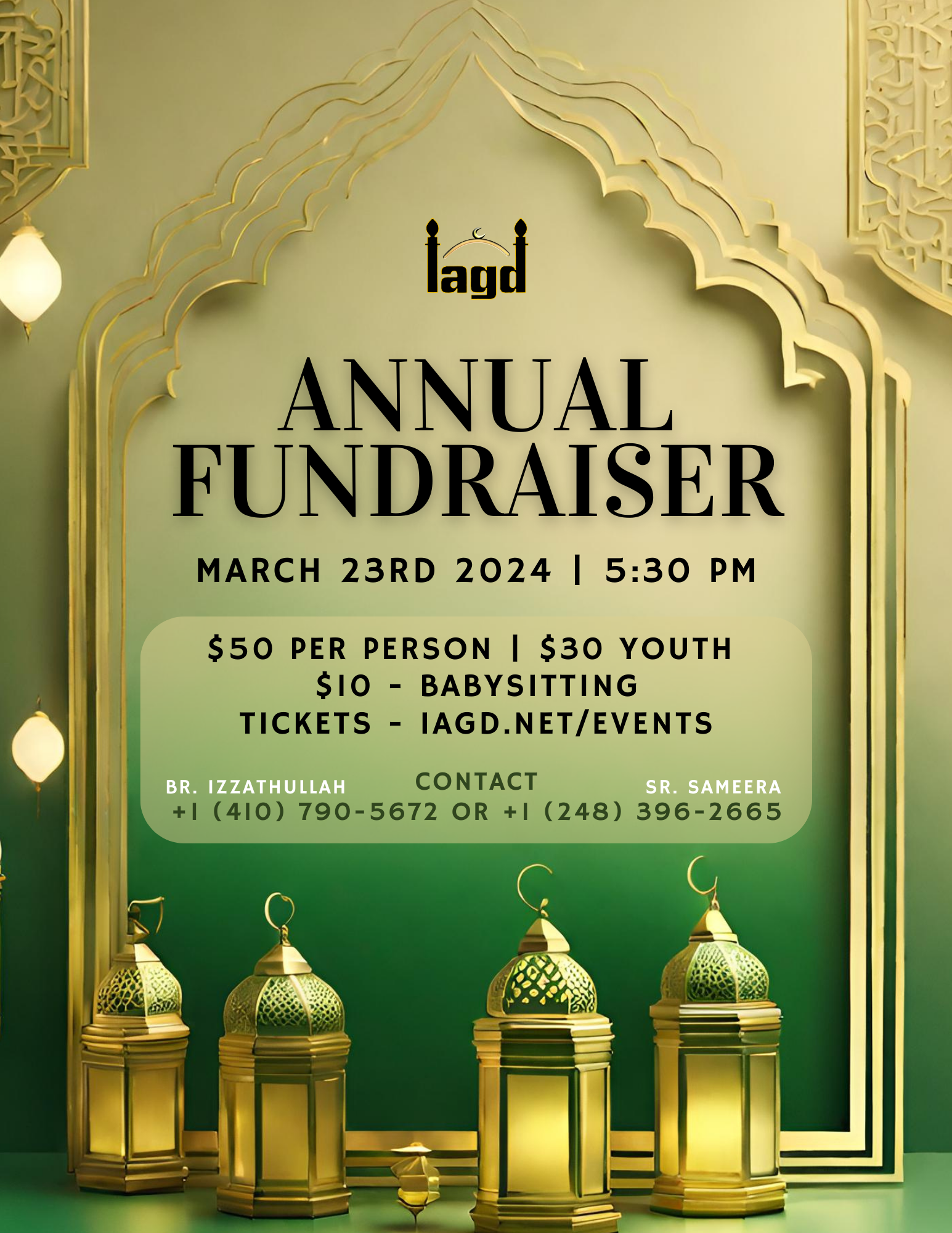 March 23 Ramadan Fundraiser IAGD Mosque