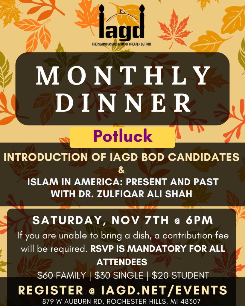 November Potluck Monthly Dinner